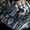 Skeletons Gold Dream Catcher 3D Adhesive Nail Art Sticker For Manicure