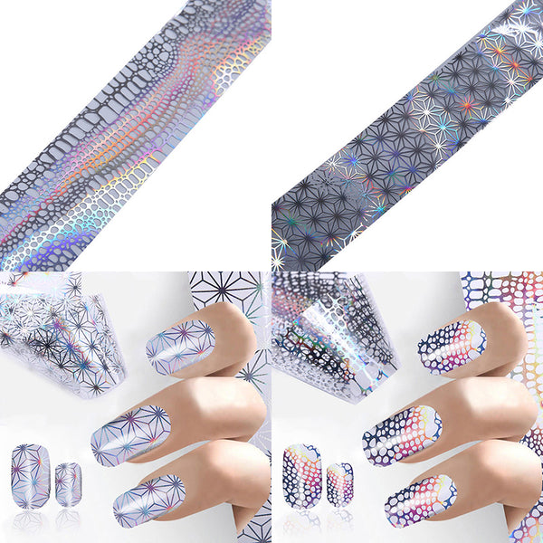 Flower Nail Art Foil Stickers Transfer Decal Tips For Manicure