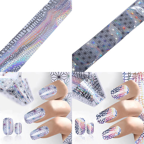 Flower Nail Art Foil Stickers Transfer Decal Tips For Manicure