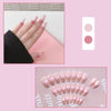 Valentine's Day Press on Nails SHORT Manicure Fake Nails Almond Glue on Nails, False Nails with Glue, Acrylic Nails for Women and Girls