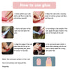 Valentine's Day Press on Nails SHORT Manicure Fake Nails Almond Glue on Nails, False Nails with Glue, Acrylic Nails for Women and Girls