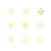 3D Charm Gold Snowflakes Nail Art Sequins For Nail Decoration
