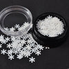 1 Box 3D Mixed Colors Christmas Snow Sequins Nail Metal Stickers Snowflake Nail Decoration