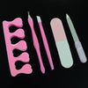 5pcs/Set Durable Nail Files Dead Skin Fork Buffing Grit Sand Fing Nail Art Tool Accessories Sanding File Polish Tools