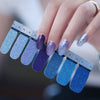 Glitter Powder Gradient Color Self-Adhesive Full Wraps Nail Stickers