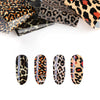 4pcs Leopard Print Stickers On Nails Foils Starry Sky