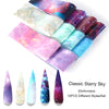 10pcs/set  Nail Foils for Manicure Marble Shining Stone Designs Stickers