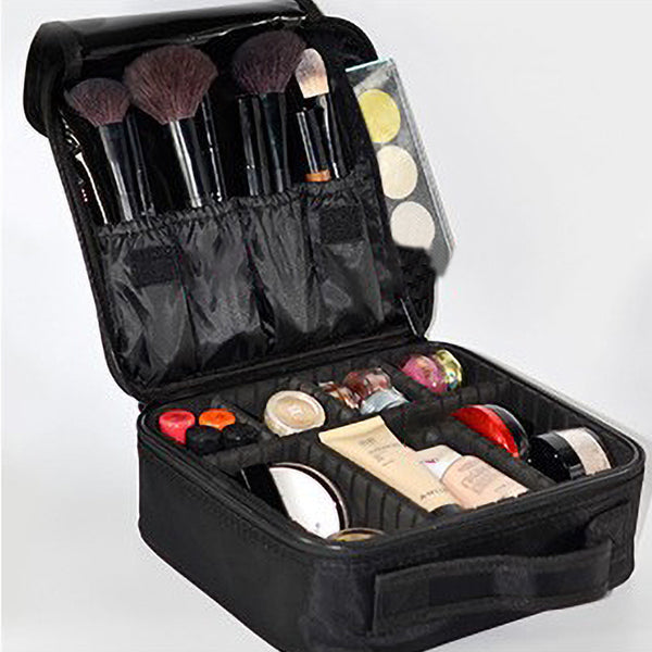 Cosmetic Storage Case With Modular Compartments For Makeup Accessories