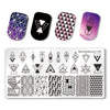 Negative Space Rectangle Nail Stamping Plate Triangle Geo Theme Nail Art Tool BBBXL-006