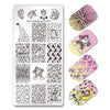 8Pcs Summer Flower Unicorn Geometry Rectangle Nail Stamping Plate Manicure Tool