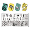5Pcs Unicorn Geometry Rectangle Party Theme Nail Stamping Plate For Manicure