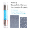 Double-headed Silicone Nail Stamper Nail Art Tool Set Acrylic Color Diamond Transfer Pen Diy Nail Art Decor