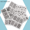 6Pcs Square Nail Art Stamping Plates Set BBBS-029/30/31/32/33/34