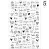 Summer Flowers and Plants Love Back Glue, Nail Sticker, Foreign Trade Nail Sticker Tattoos Christmas Valentine's Day